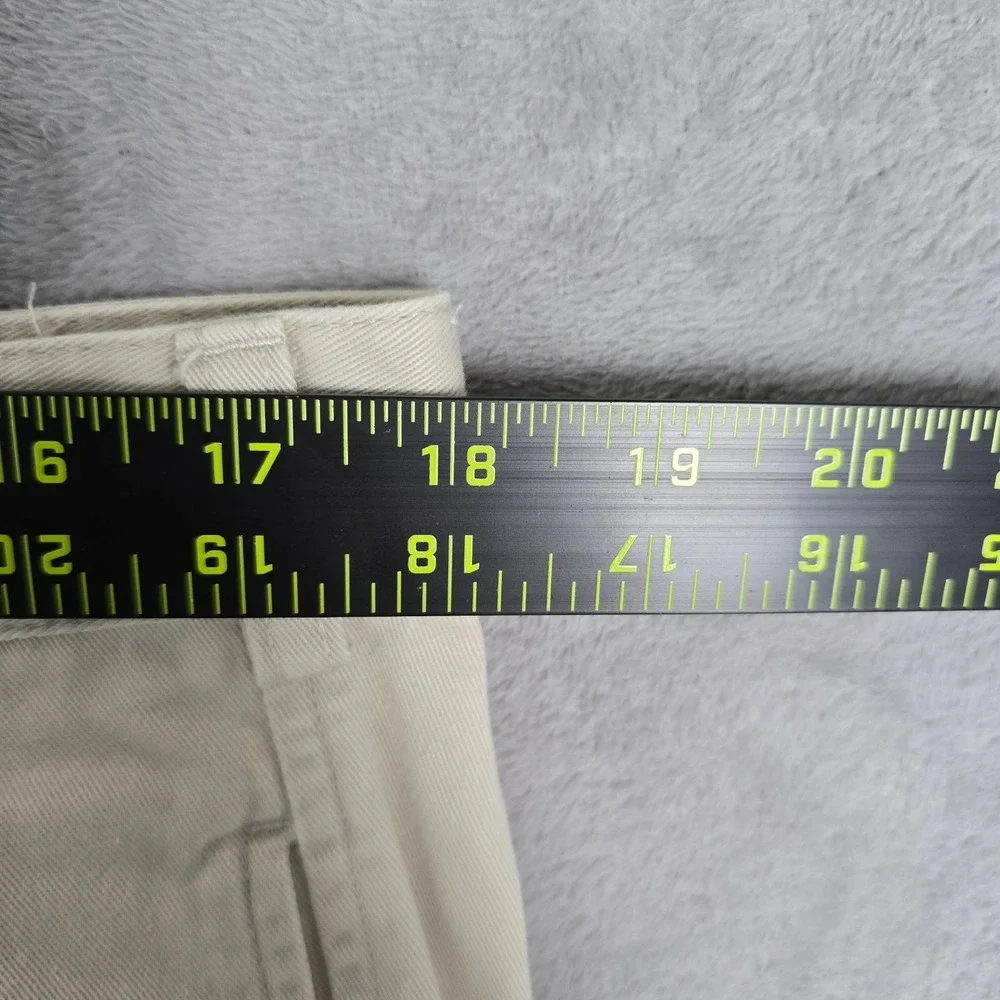Brooks Brothers Mens 35x32 Khaki Pleated Chino Pants Cotton Twill Tan Trousers